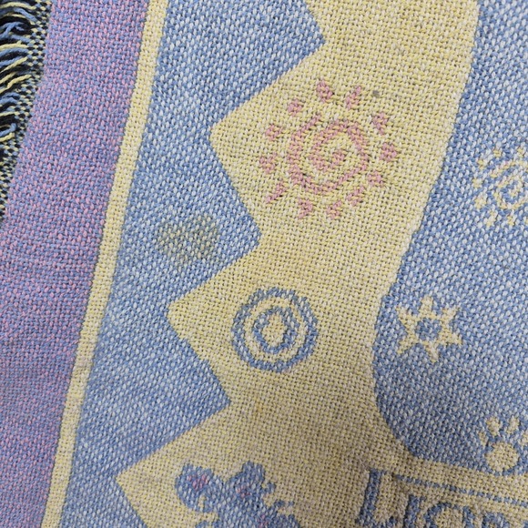 Disney's the Lion King Simba Vintage Plush Throw Blanket 1995 Tapestry 44x32 - Picture 6 of 6